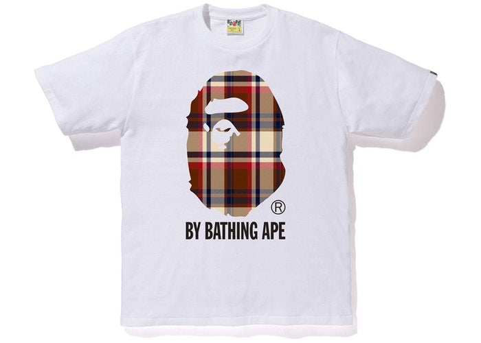 Bape Check By Bathing Ape White/Red
