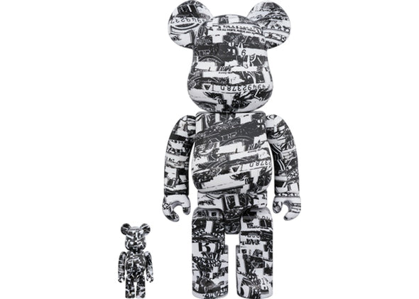 Bearbrick Kosuke Kawamura 100% & 400% White/Black