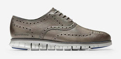 Cole Haan ZEROGRAND Wingtip Oxford Charcoal Gray/Harbor Mist