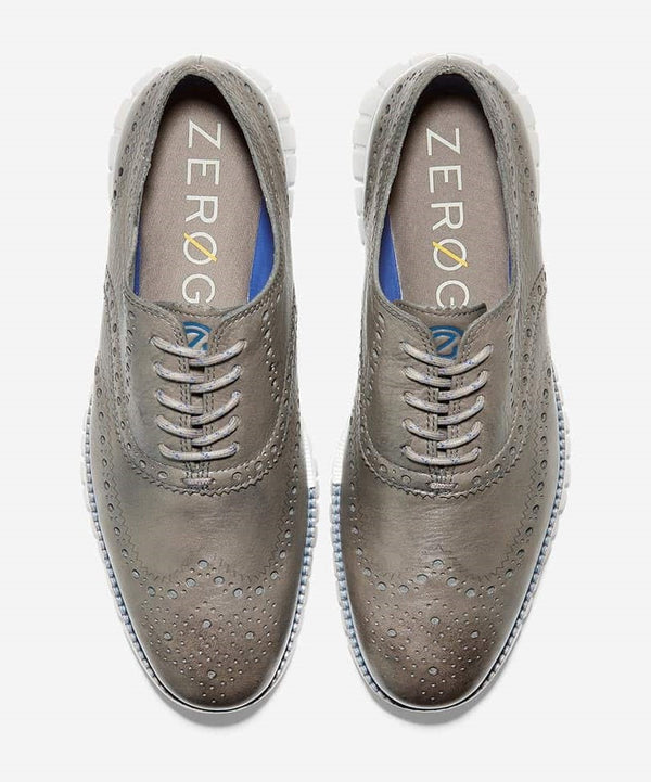 Cole Haan ZEROGRAND Wingtip Oxford Charcoal Gray/Harbor Mist