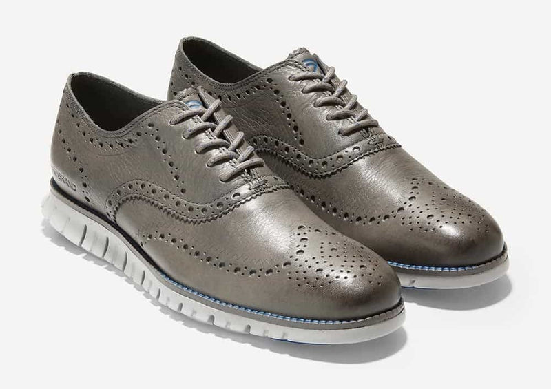 Cole Haan ZEROGRAND Wingtip Oxford Charcoal Gray/Harbor Mist