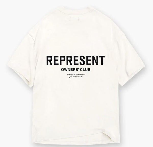 Represent Owners Club Tee Flat White