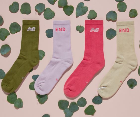 End X New Balance Rainbow Eucalyptus Terry Sock