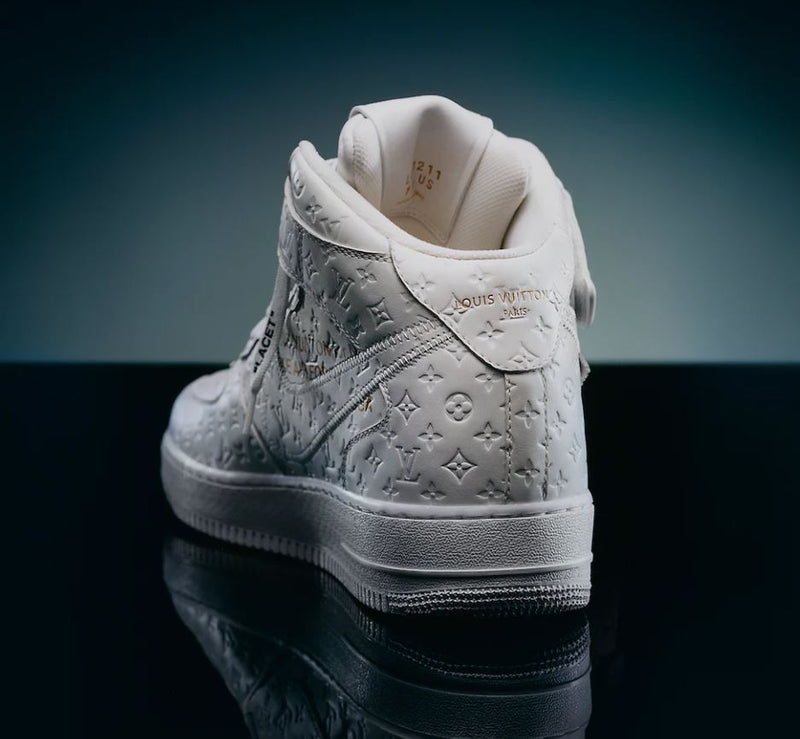 Louis Vuitton x Nike Air Force 1 Mid White | Size 10.5