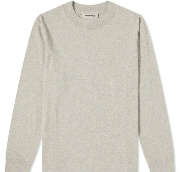 Fear of God Essentials Long Sleeve Tee Dark Heather Oatmeal