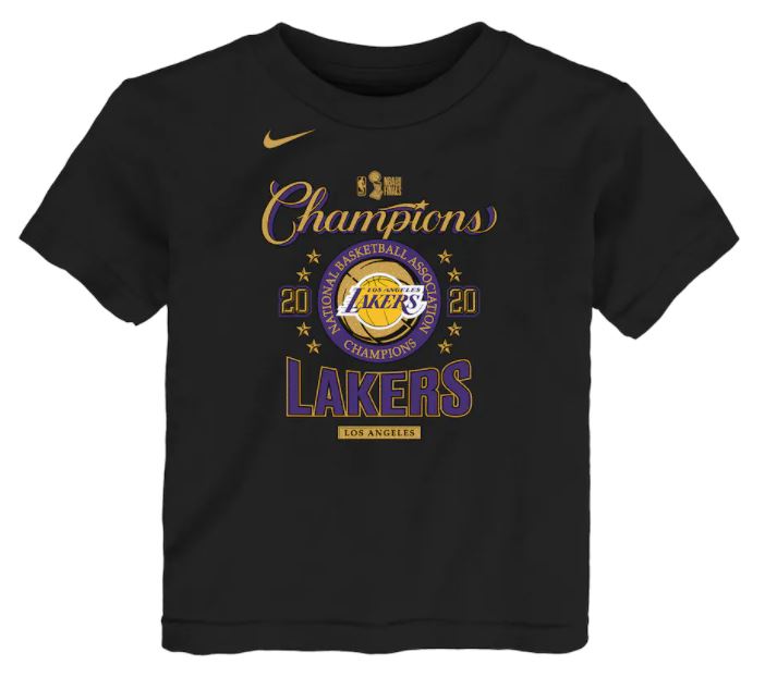 Men's Los Angeles Lakers Nike Black 2020 NBA Finals Champions Locker Room T-Shirt