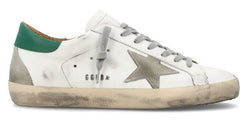 Golden Goose Super-Star White Green Grey Suede Patch