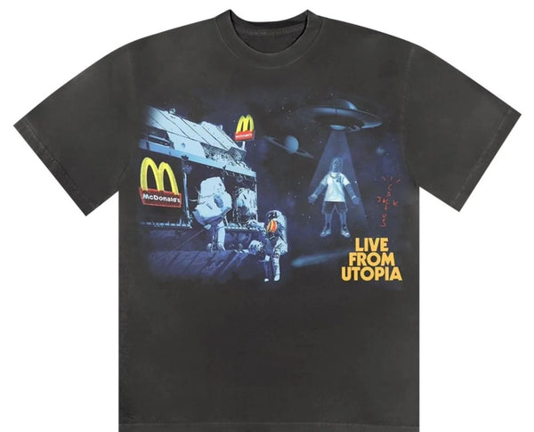 Travis Scott x McDonald's Live From Utopia T-shirt Black