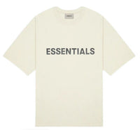 FEAR OF GOD ESSENTIALS 3D Silicon Applique Boxy T-Shirt Buttercream