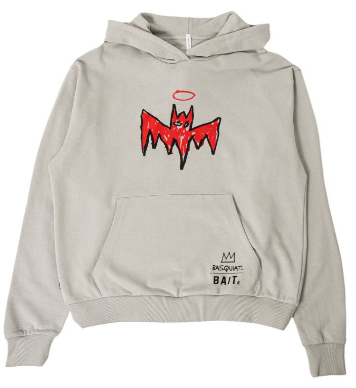 Bait X Basquiat men batman hoody (GRAY)