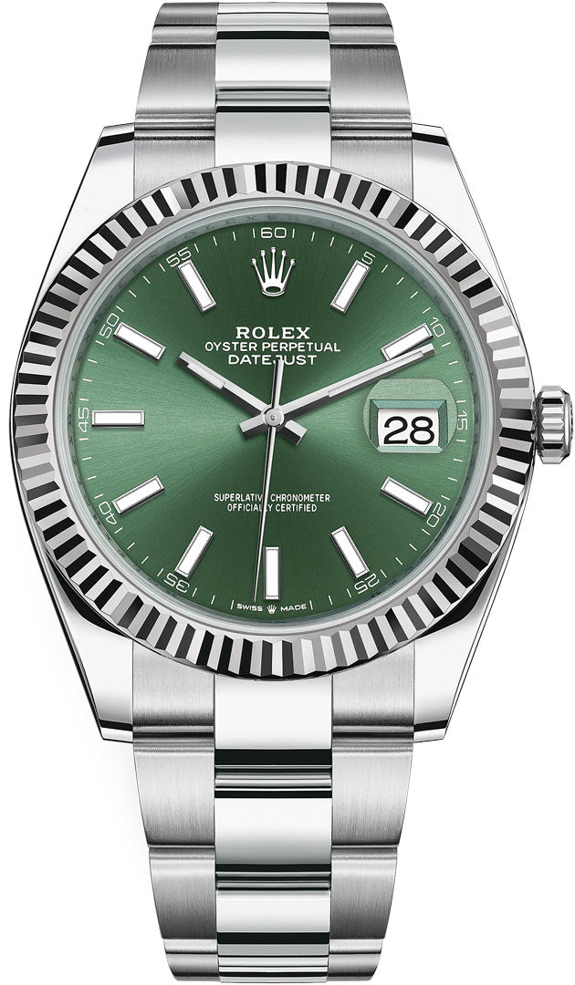 Rolex Datejust 41mm Stainless Steel Mint Green 126334