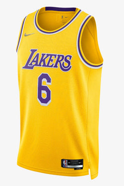 Los Angeles Lakers Diamond Icon Edition Nike Dri Fit NBA Swingman Jersey Lebron James Number 6