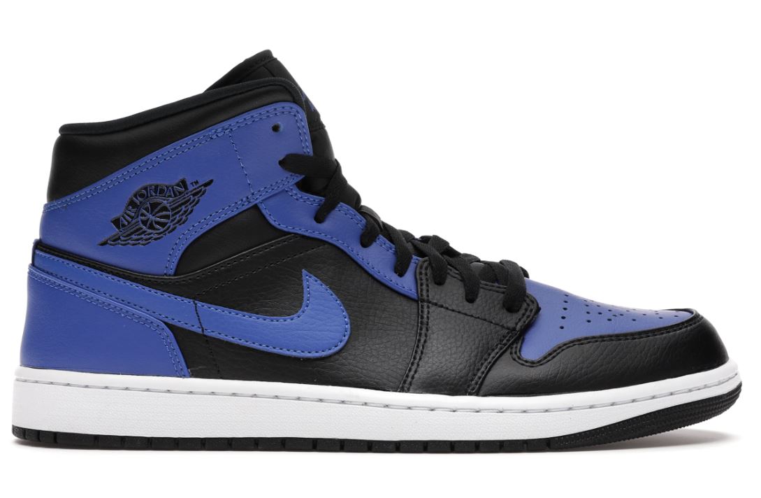 Jordan 1 Mid Hyper Royal Tumbled Leather