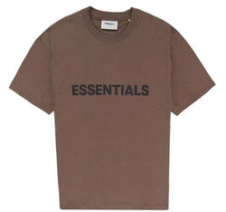 Fear Of God Essentials x Ssense Boxy T-Shirt Applique  Logo Rain Drum Brown