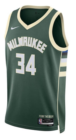 Milwaukee Bucks Giannis Antetokounmpo Nike Swingman Jersey - Icon Edition