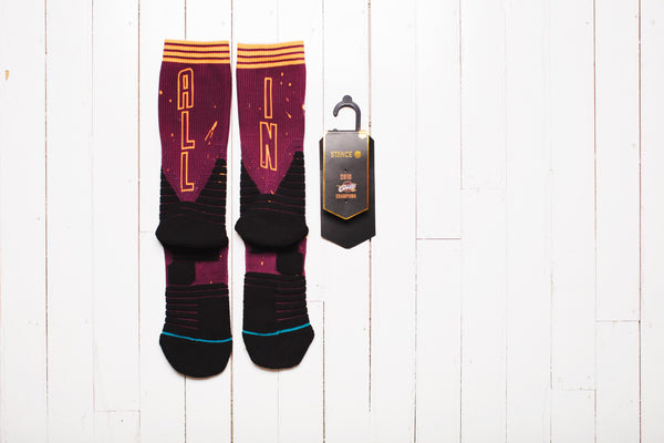 Stance 2016 cavs champions socks burgundy