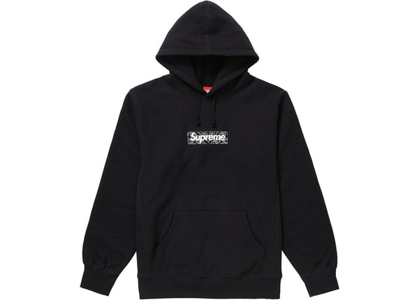 Supreme bandana box logo hooded sweatshirt black