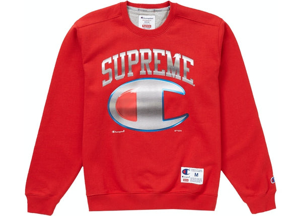 Supreme champion chrome crewneck red