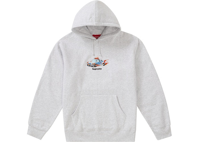 Supreme cop car hooded sweatshirt ash grey