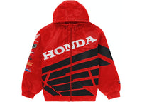 Supreme honda fox racing puffy zip up jacket red