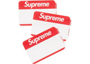 Supreme Name Badge Stickers (Pack of 100) Red