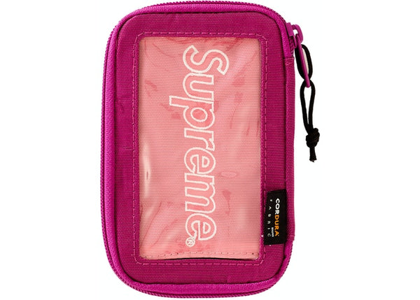 Supreme small zip pouch magenta