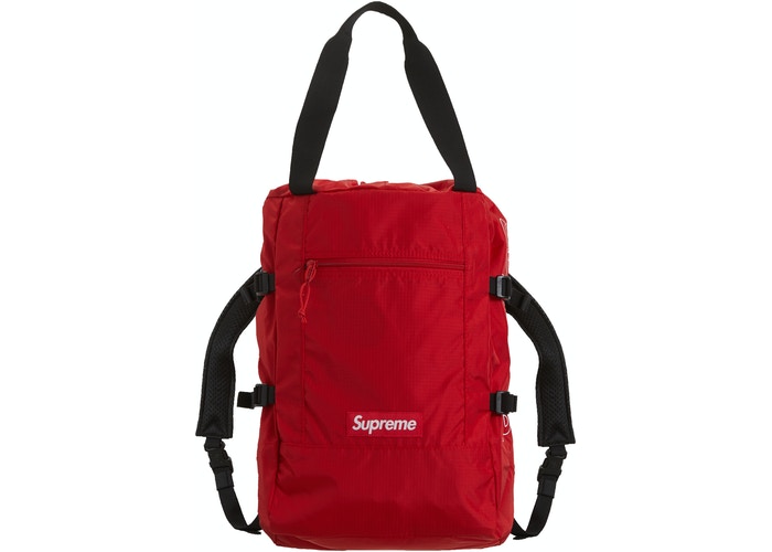 Supreme tote backpack red ss19