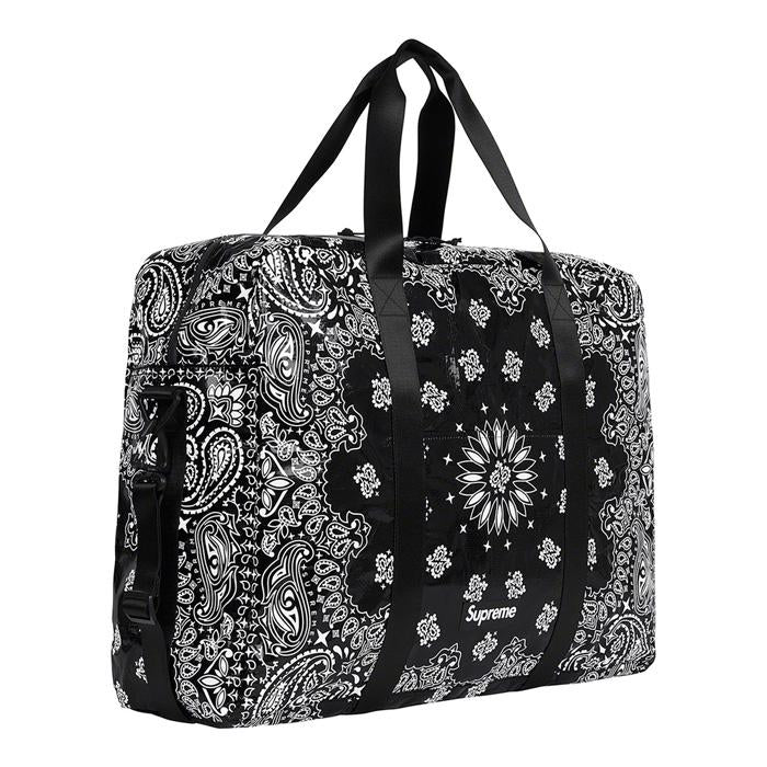 Supreme Bandana Tarp Large Duffle Bag Black