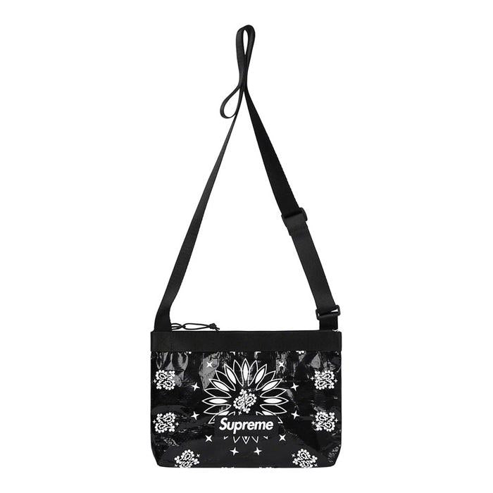 Supreme Bandana Tarp Side Bag Black