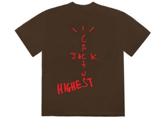 Travis scott jordan cactus jack highest t-shirt brown