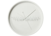 Virgil abloh x ikea markerad "temporary" wall clock white