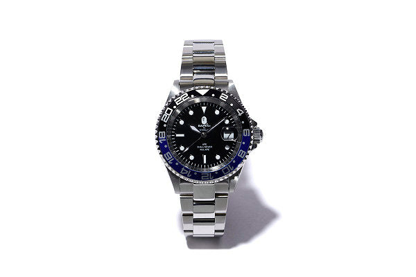 BAPE A Bathing Ape Type2 Bapex Watch Silver