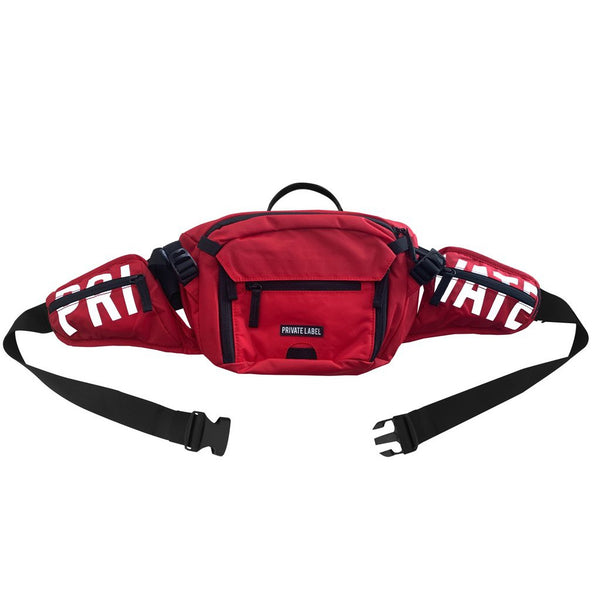 Private label waist/sling bag red/white
