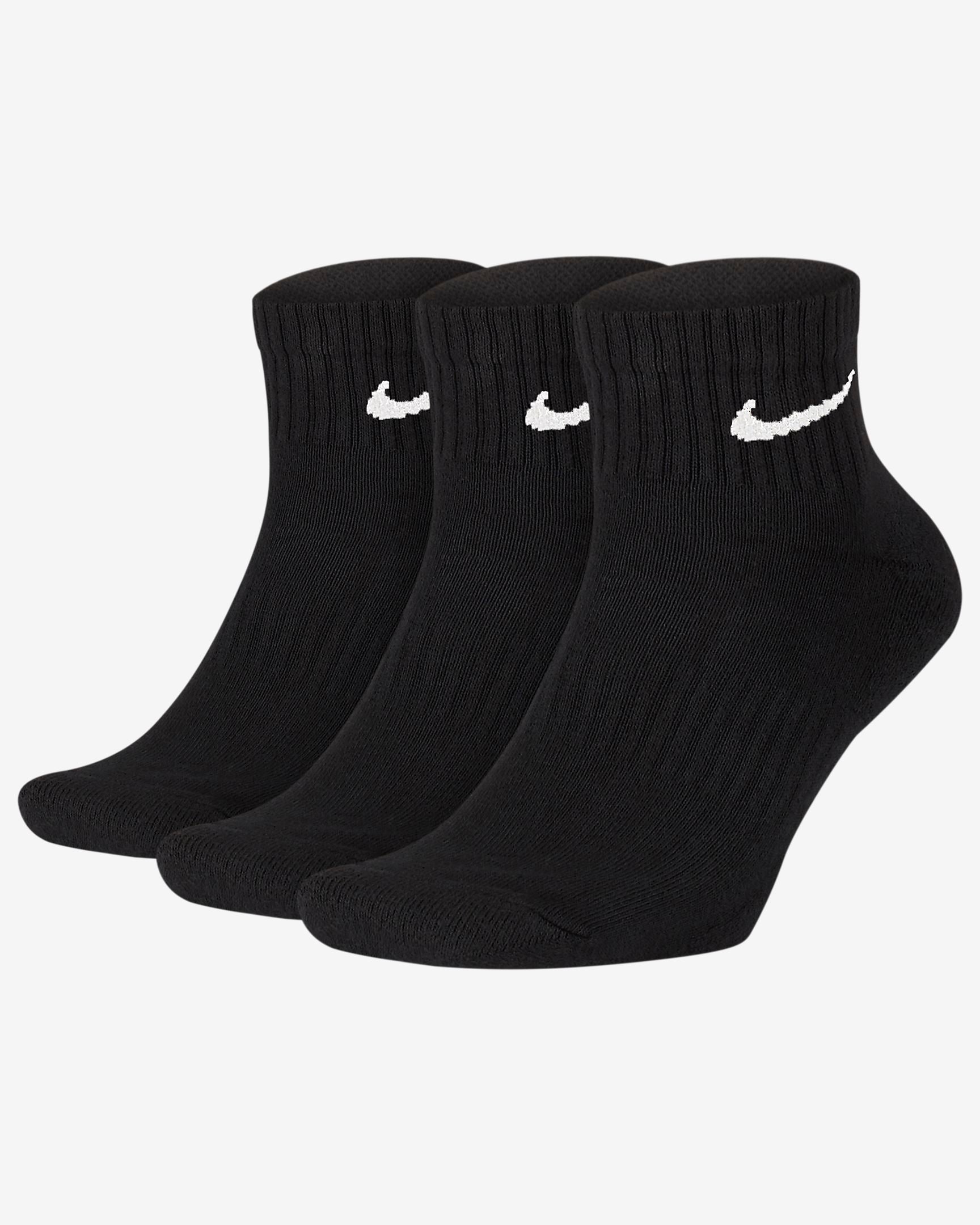 Nike everyday cushion ankle training sock black