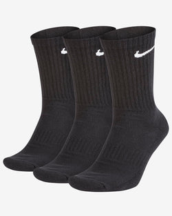 Nike everyday cotton cushioned crew socks high black