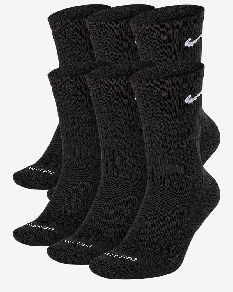 Nike performance cotton 6 pairs black high