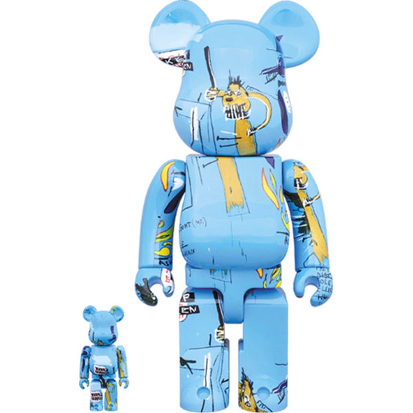 Bearbrick Jean-Michel Basquiat 4 100% & 400% Blue