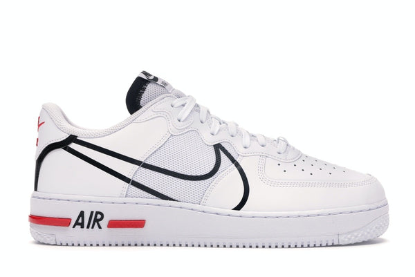 Nike Air Force 1 React White Black Red