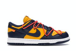 Nike dunk low off-white university gold midnight navy