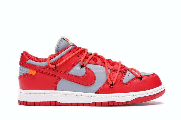 Nike dunk low off-white university red