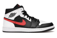 Jordan 1 Mid Black Chile Red White