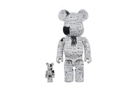 Bearbrick Jean-Michel Basquiat 3 100% & 400% White