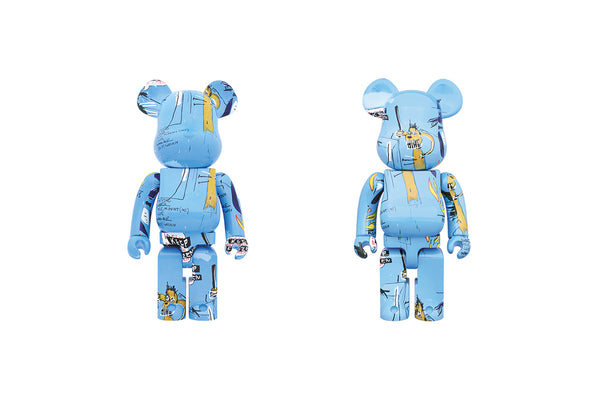 Bearbrick Jean-Michel Basquiat 4 100% & 400% Blue