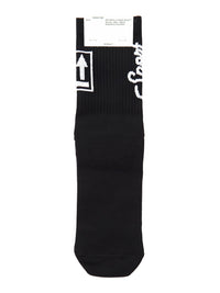 Off white arrow intarsia socks black